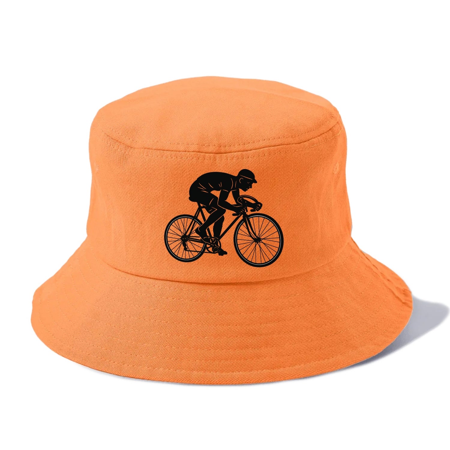Cyclist sprinting in racing position - Bucket Hat - Terracotta Clay(Orange)