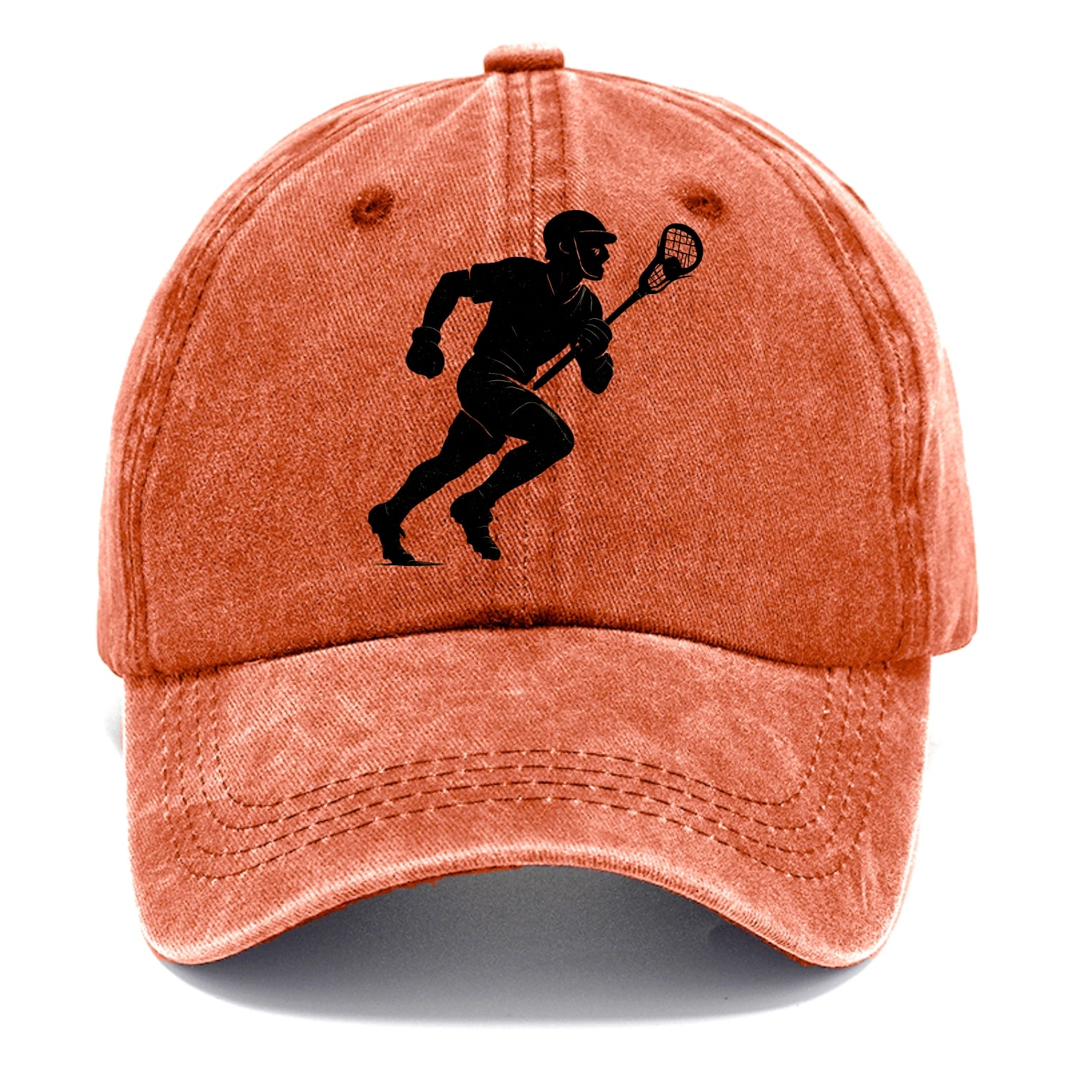 Lacrosse player cradling and running - Classic Cap - Terracotta Clay(Orange)