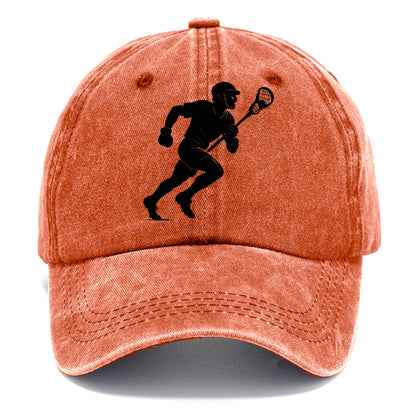 Lacrosse player cradling and running - Classic Cap - Terracotta Clay(Orange)