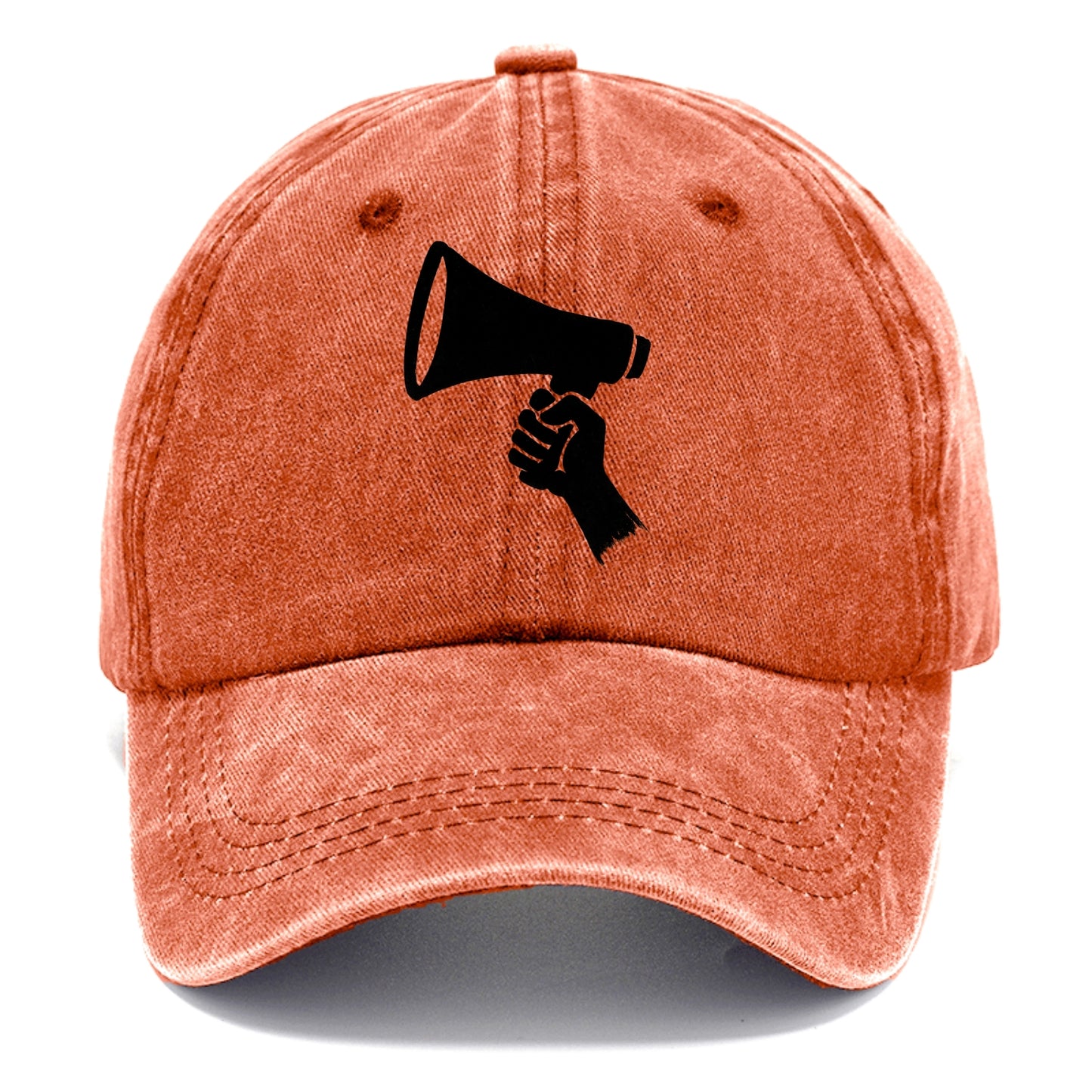 Megaphone silhouette - voice and protest ink brushwork - Classic Cap - Terracotta Clay(Orange)