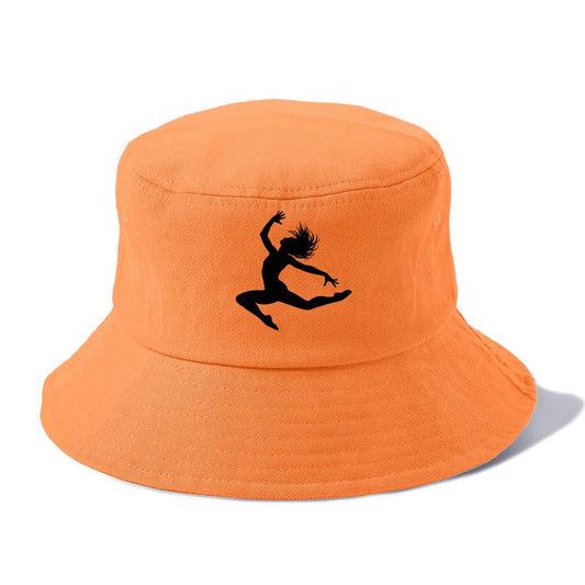 Contemporary dancer leap mid-air - Bucket Hat - Terracotta Clay(Orange)