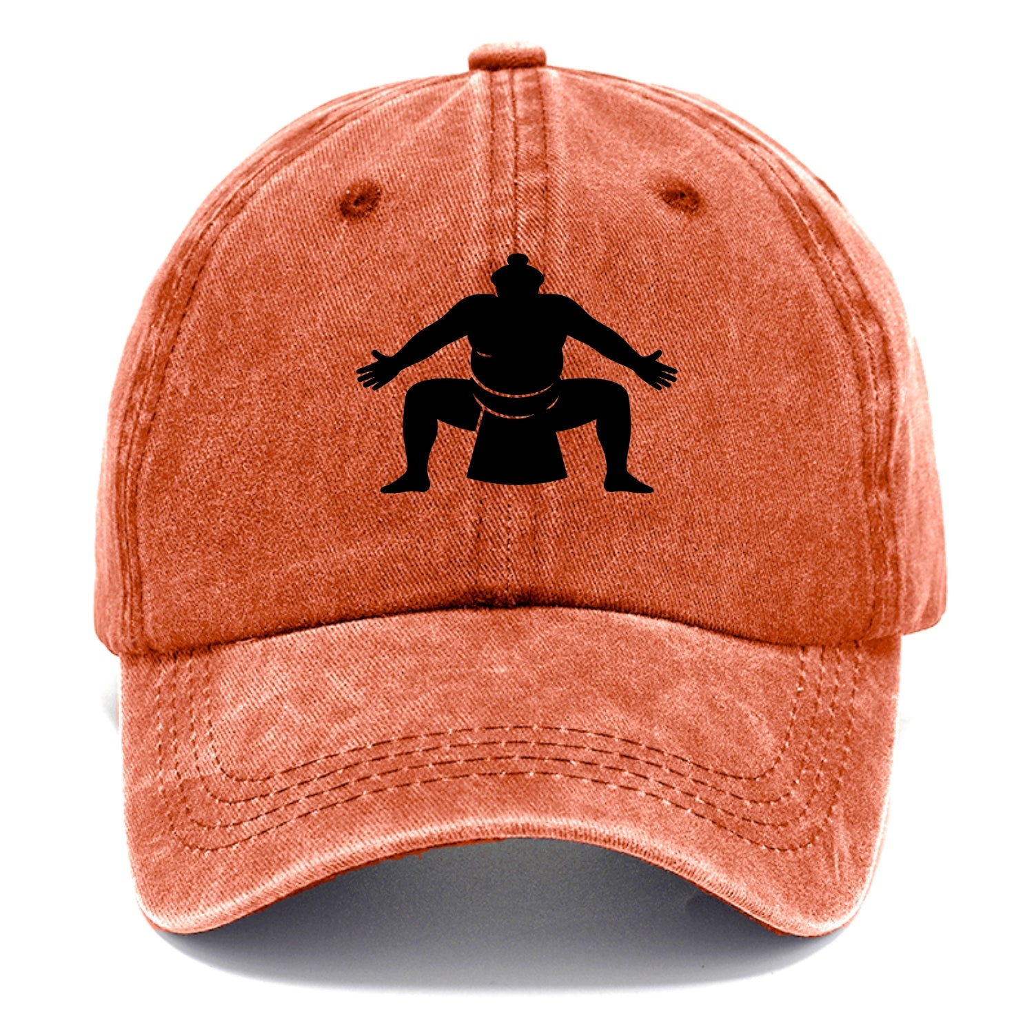 Japanese sumo wrestler ceremonial stance - Classic Cap - Terracotta Clay(Orange)