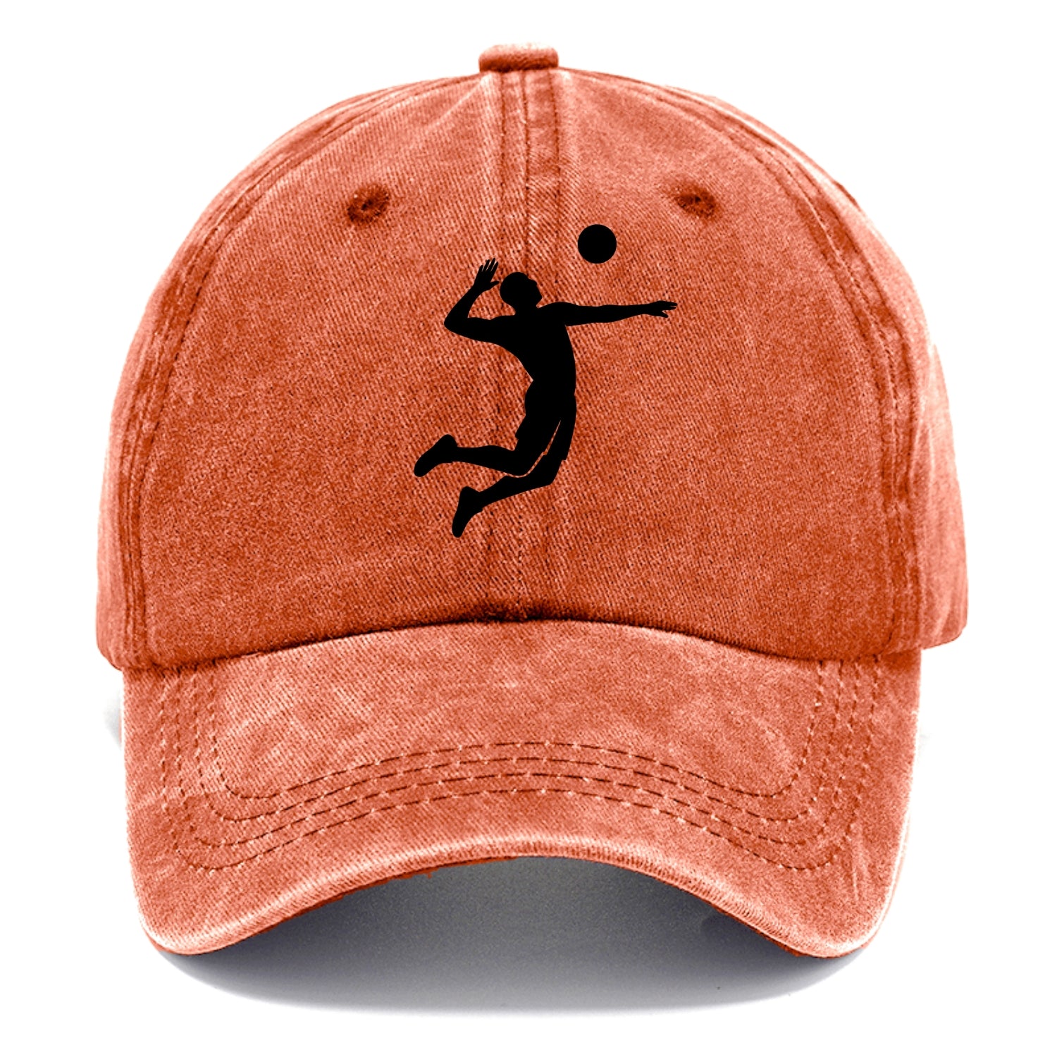 Volleyball player spiking ball - Classic Cap - Terracotta Clay(Orange)