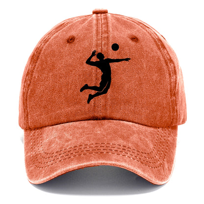 Volleyball player spiking ball - Classic Cap - Terracotta Clay(Orange)
