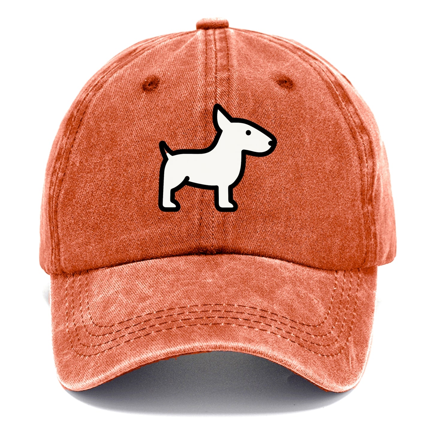 Bull Terrier - White egg-shaped head flat side profile - Classic Cap - Terracotta Clay(Orange)