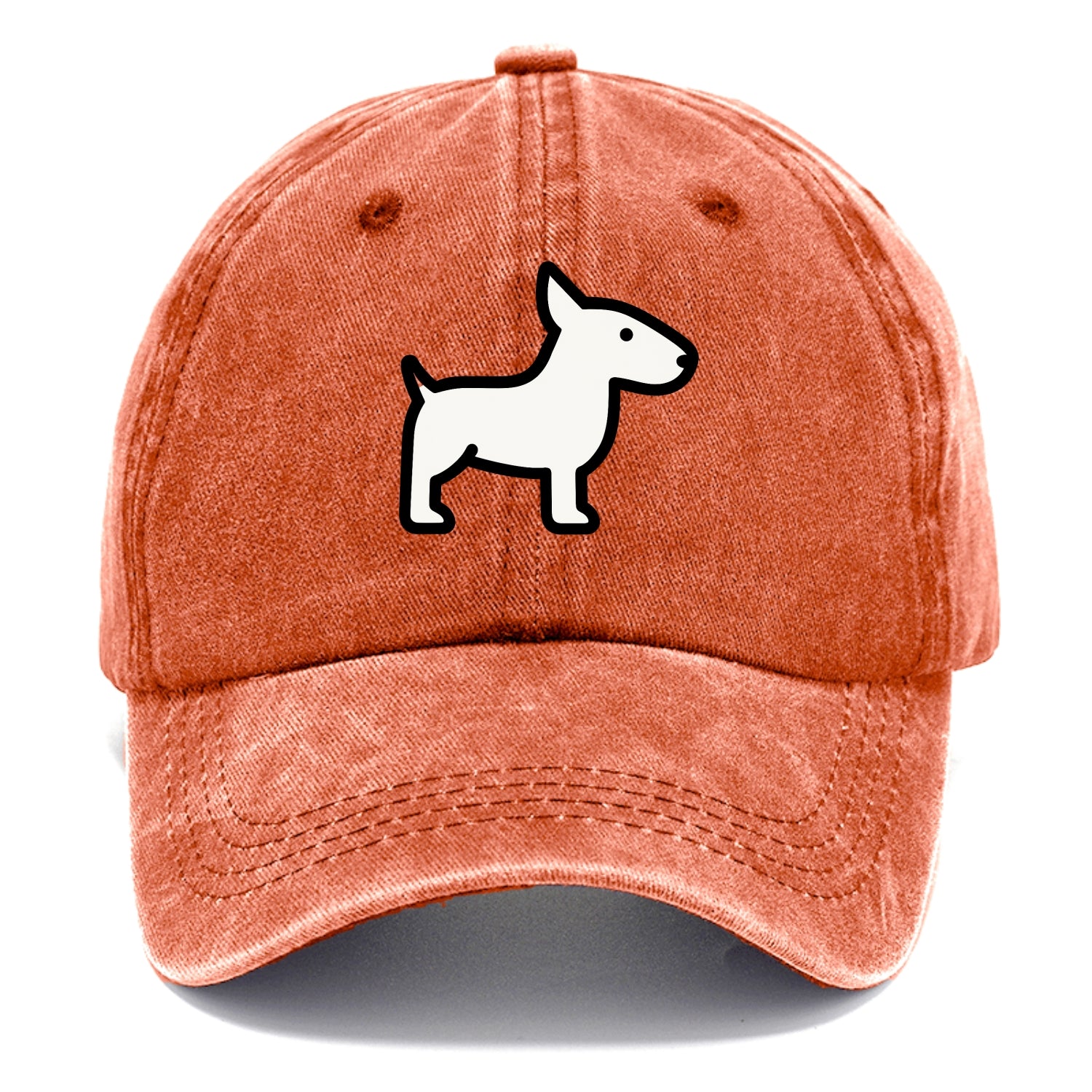 Bull Terrier - White egg-shaped head flat side profile - Classic Cap - Terracotta Clay(Orange)