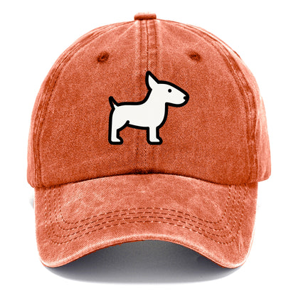 Bull Terrier - White egg-shaped head flat side profile - Classic Cap - Terracotta Clay(Orange)