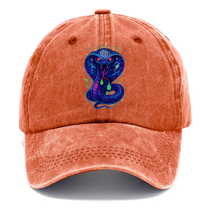 Mesmerizing cobra with hypnotic spiral patterns in the hood, scales that shimmer with - Classic Cap - Terracotta Clay(Orange)