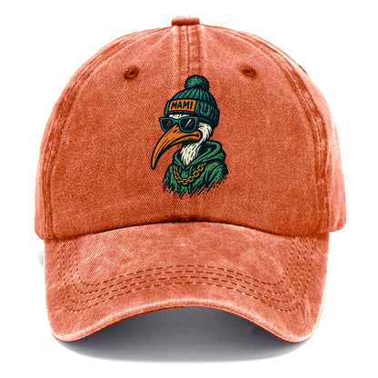 Coral Gables Ibis wearing Miami beanie with U patch - Classic Cap - Terracotta Clay(Orange)