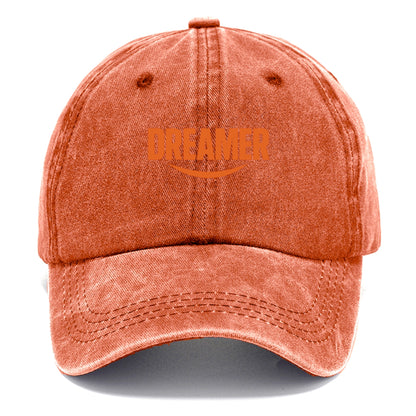 Bold typography design - "DREAMER" - imagination, seeing possibilities - Classic Cap - Terracotta Clay(Orange)
