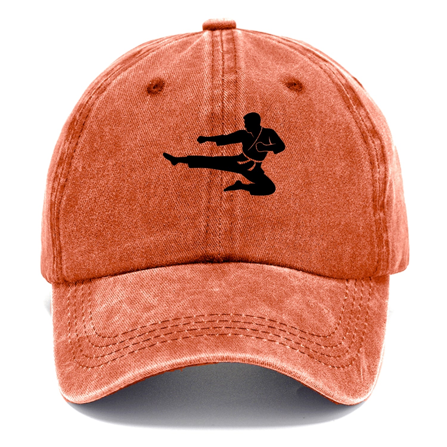 Martial artist flying kick - Classic Cap - Terracotta Clay(Orange)