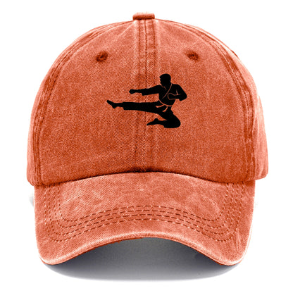 Martial artist flying kick - Classic Cap - Terracotta Clay(Orange)