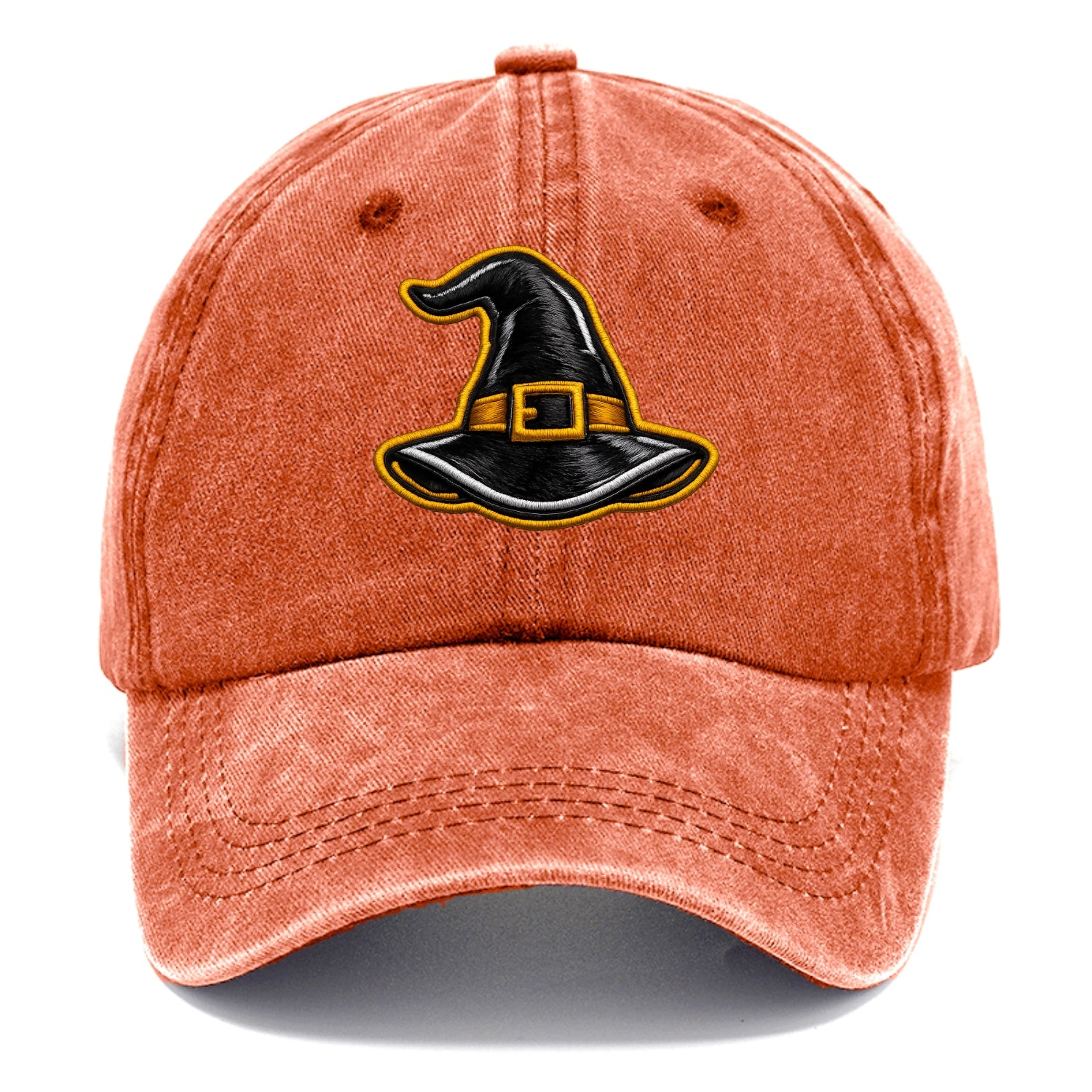 WITCH HAT - pointed hat with buckle in black and gold , coven - Classic Cap - Terracotta Clay(Orange)