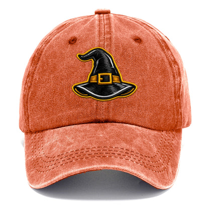 WITCH HAT - pointed hat with buckle in black and gold , coven - Classic Cap - Terracotta Clay(Orange)