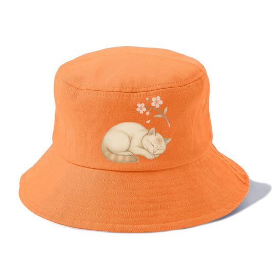 Zen Garden Cat  - Bucket Hat - Terracotta Clay(Orange)