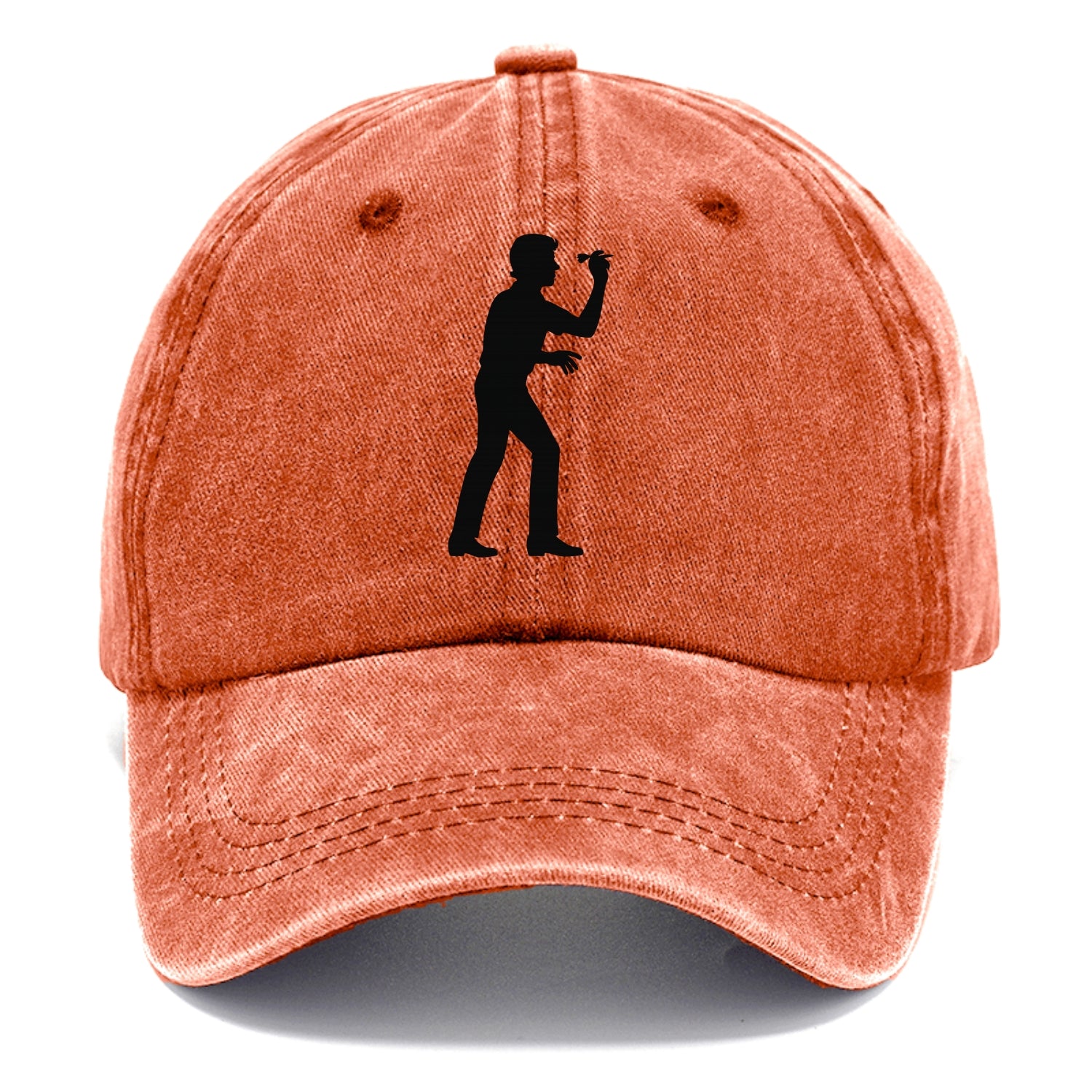 Darts player in throwing stance - Classic Cap - Terracotta Clay(Orange)