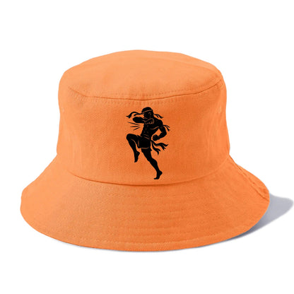 Thai Muay Thai fighter elbow strike - Bucket Hat - Terracotta Clay(Orange)