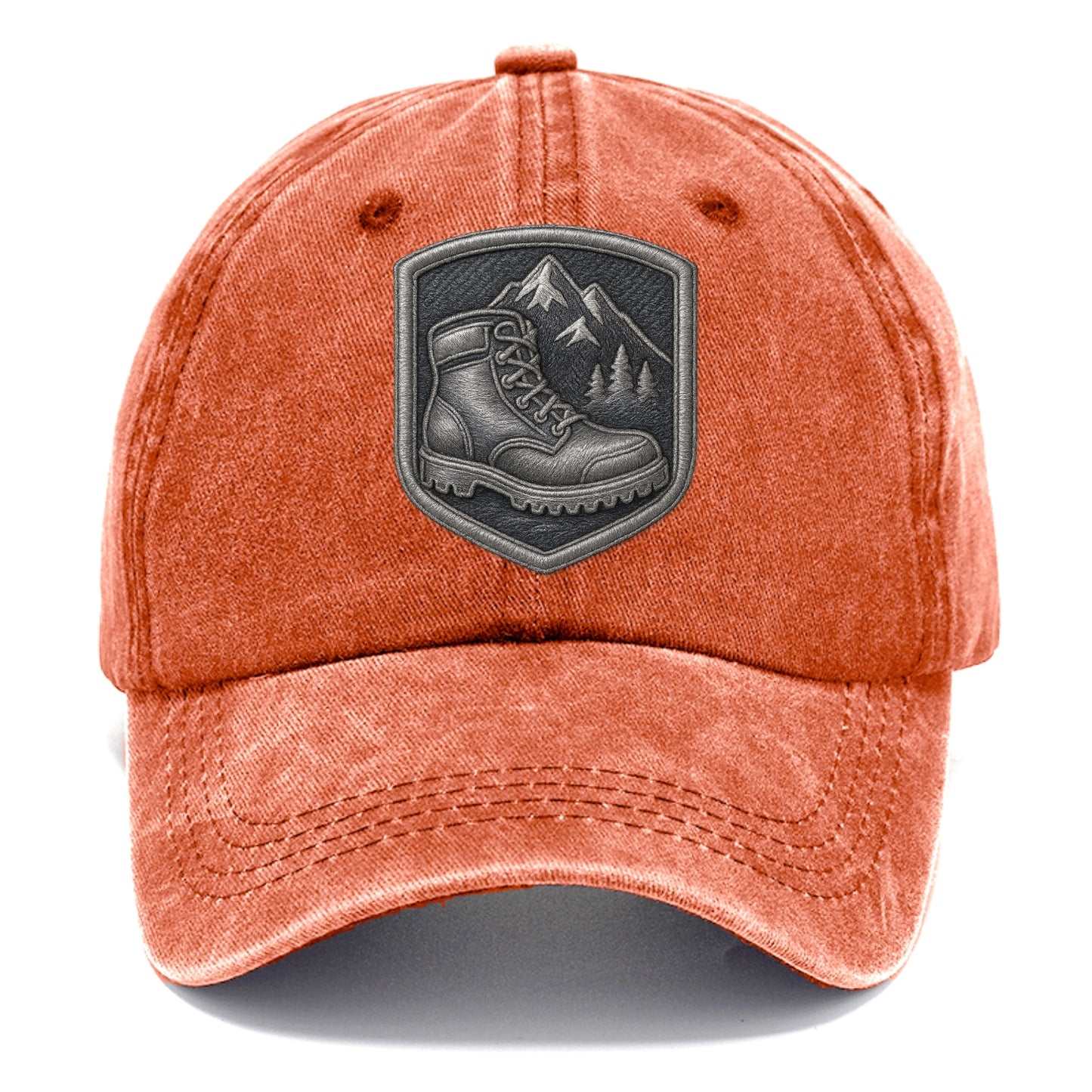 Hiking boots with mountain peak - hiker pride - Classic Cap - Terracotta Clay(Orange)
