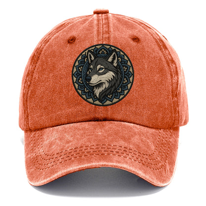 Mandala Wolf Pattern  - Classic Cap - Terracotta Clay(Orange)