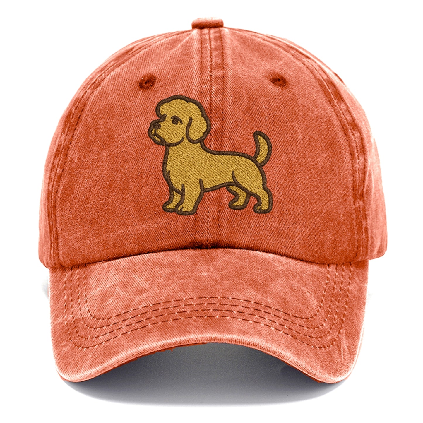 Dandie Dinmont Terrier Mustard Colored Pose Classic Cap - Terracotta Clay(Orange)