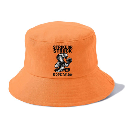 Strike or Struck - Cobra wearing boxing Bucket Hat - Terracotta Clay(Orange)