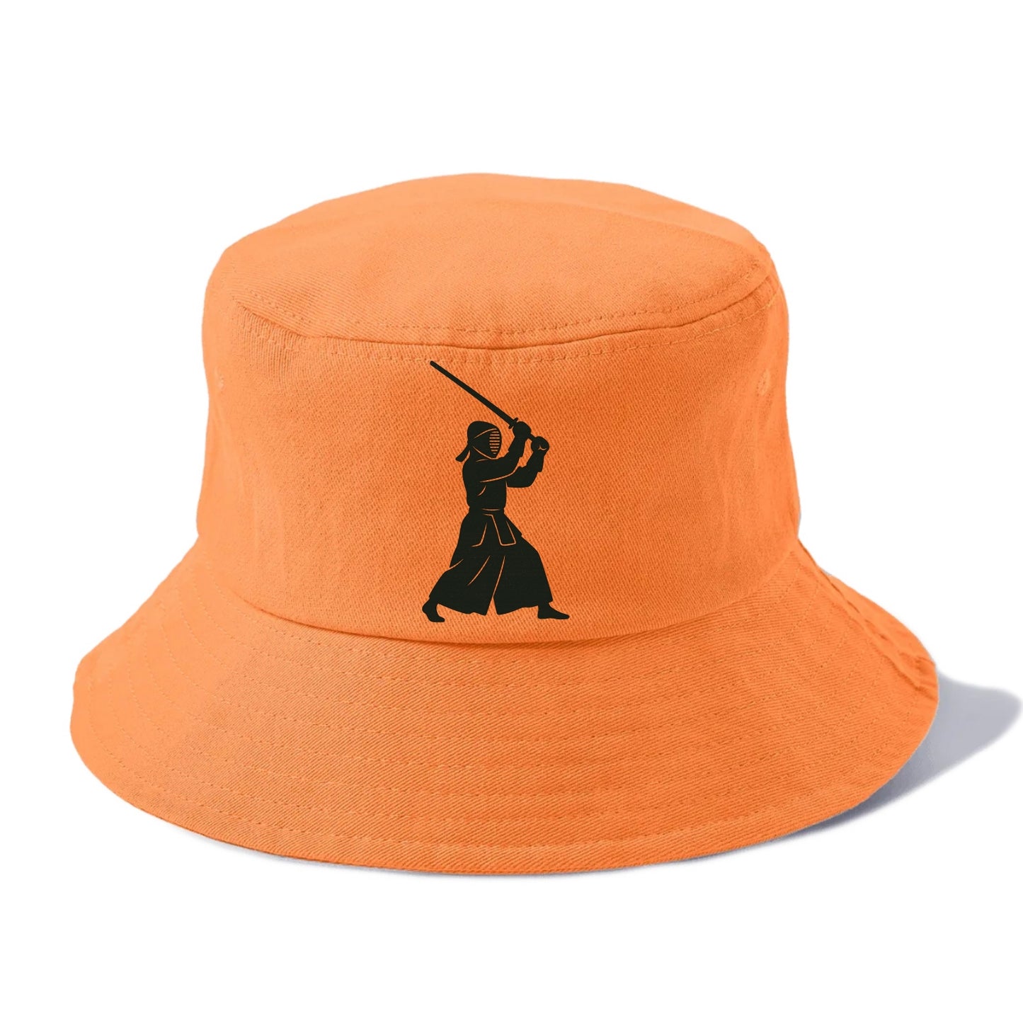 Kendo swordsman in striking stance - Bucket Hat - Terracotta Clay(Orange)