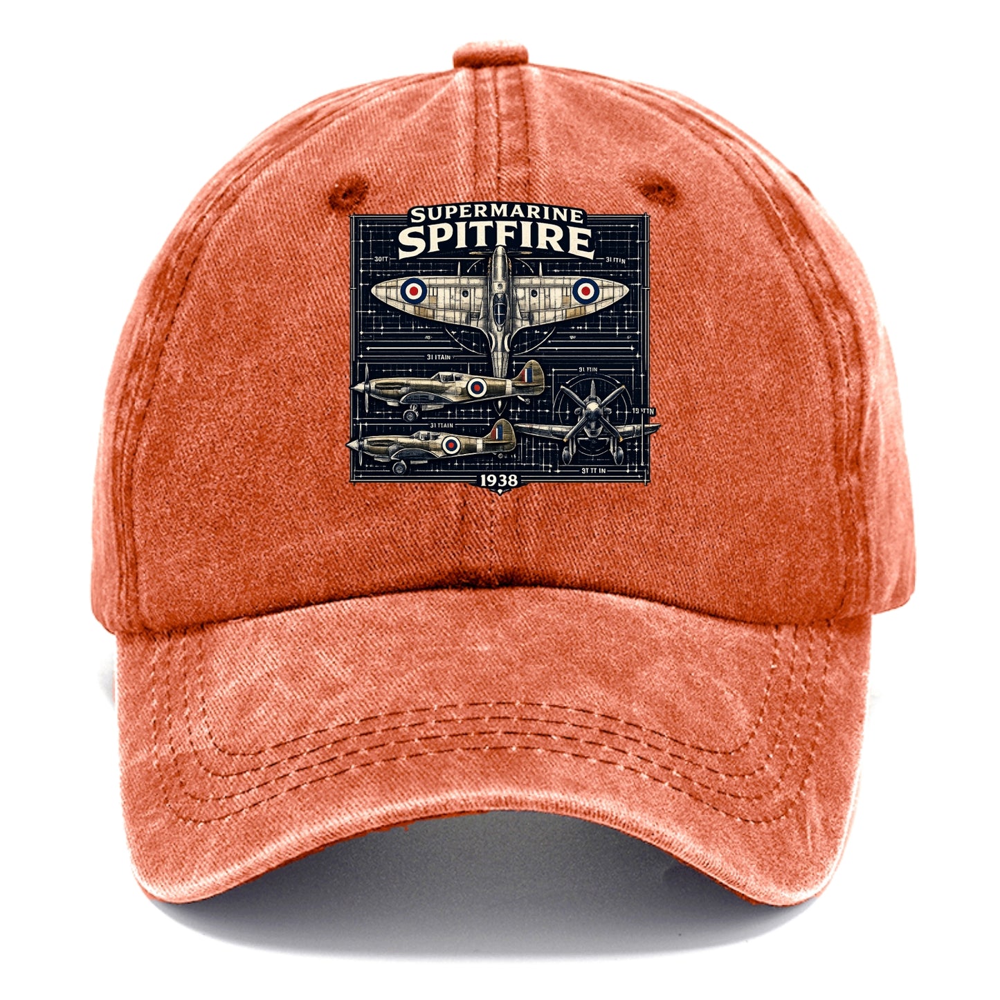 Spitfire Blueprint - Classic Cap - Terracotta Clay(Orange)