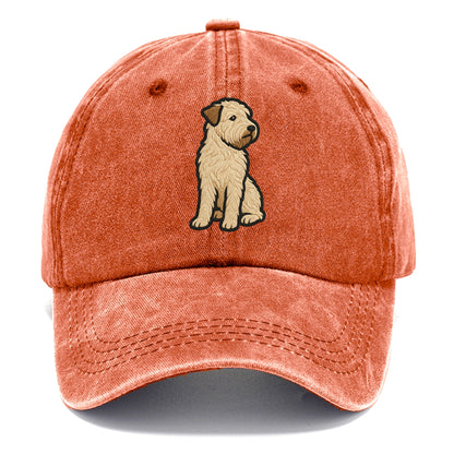 Soft Coated Wheaten Terrier - Light tan flowing coat embroidered pose - Classic Cap - Terracotta Clay(Orange)