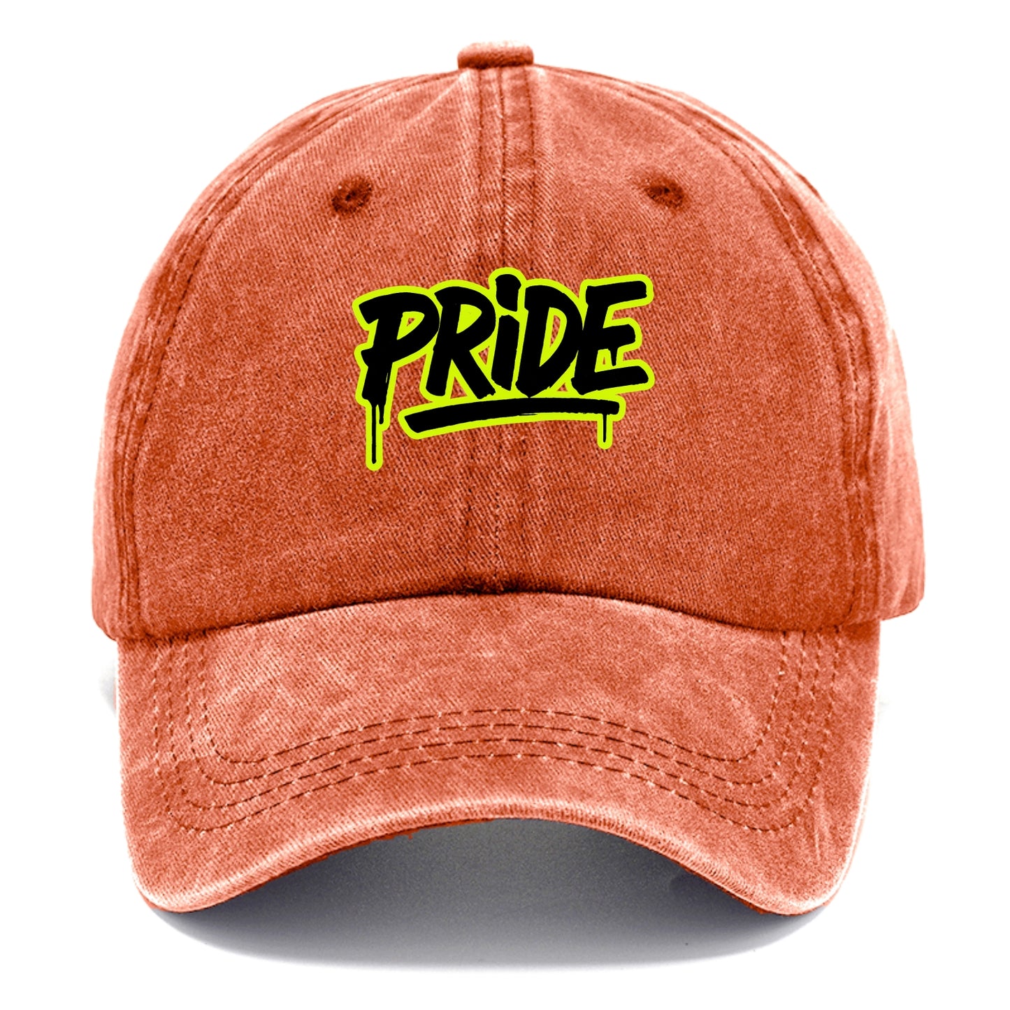Bold typography design - "PRIDE" - dignified satisfaction, honor - Classic Cap - Terracotta Clay(Orange)