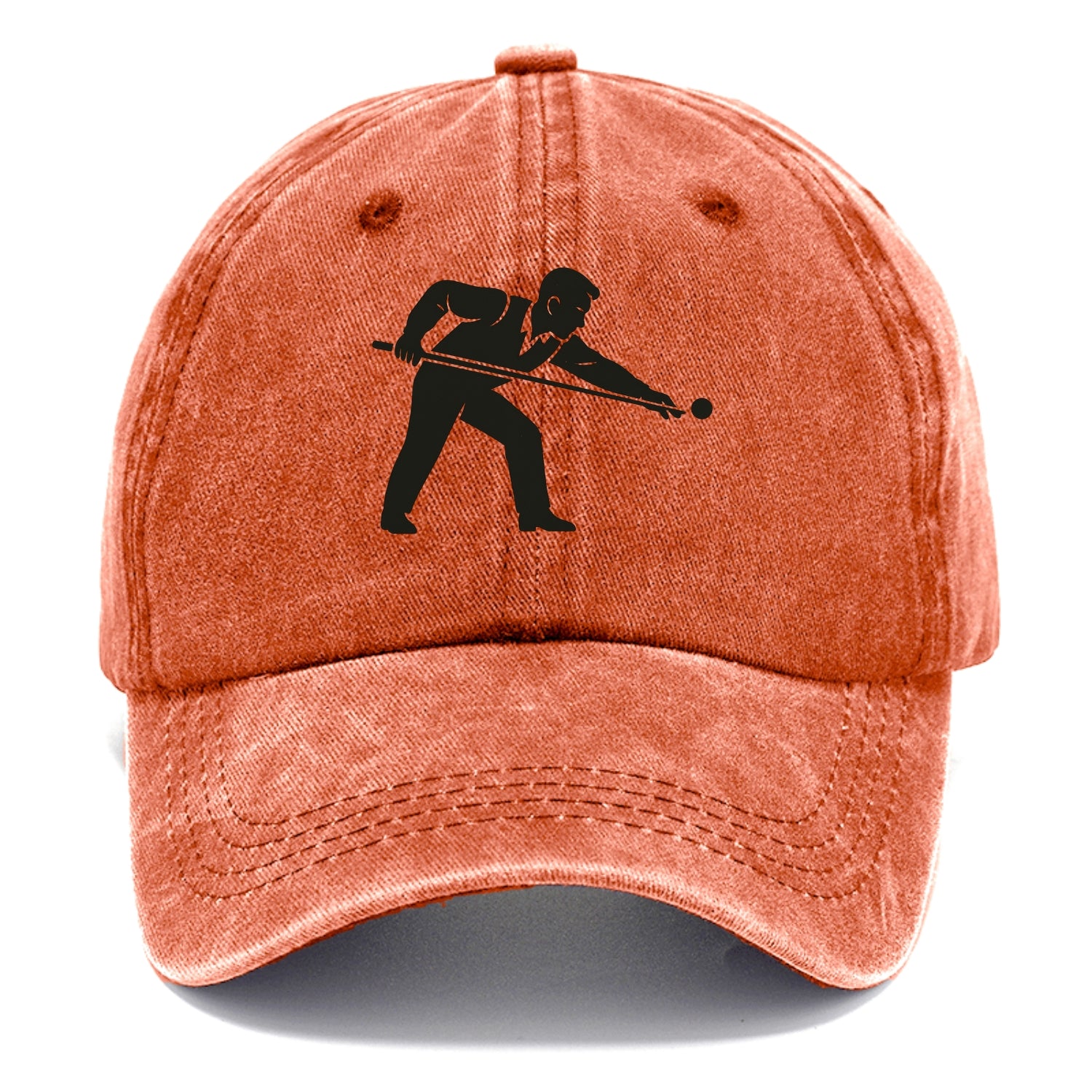 Pool player lining up shot - Classic Cap - Terracotta Clay(Orange)