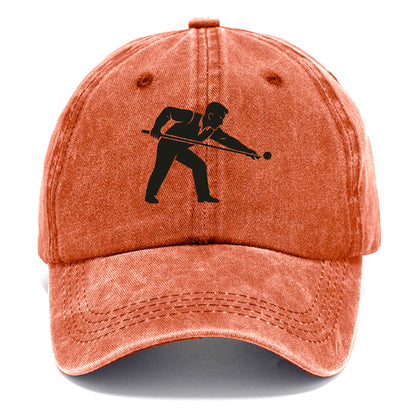 Pool player lining up shot - Classic Cap - Terracotta Clay(Orange)