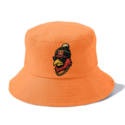 Louisville Cardinal wearing Louisville beanie with L patch - Bucket Hat - Terracotta Clay(Orange)