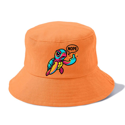 baby sea turtle swimming gracefully, one flipper extended sassily - Bucket Hat - Terracotta Clay(Orange)