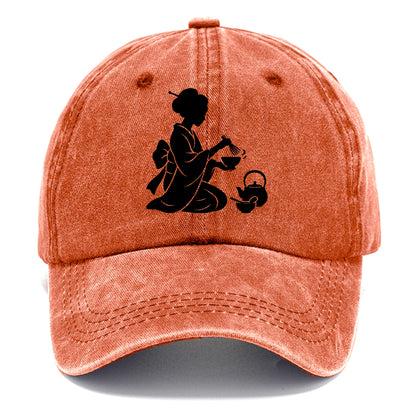 Geisha traditional tea ceremony - Classic Cap - Terracotta Clay(Orange)