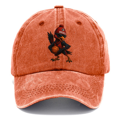 Houston Roadrunner wearing Rockets beanie with launch pad patch and wayfarer - Classic Cap - Terracotta Clay(Orange)