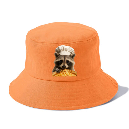 Pizza Dad Raccoon  - Bucket Hat - Terracotta Clay(Orange)