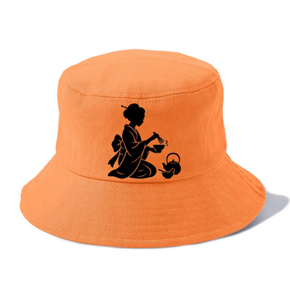 Geisha traditional tea ceremony - Bucket Hat - Terracotta Clay(Orange)