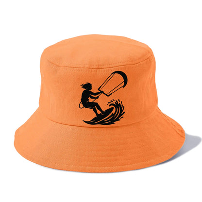 Kite surfer riding wave - Bucket Hat - Terracotta Clay(Orange)