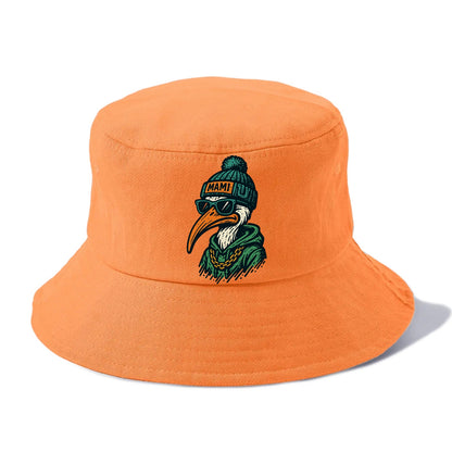 Coral Gables Ibis wearing Miami beanie with U patch - Bucket Hat - Terracotta Clay(Orange)