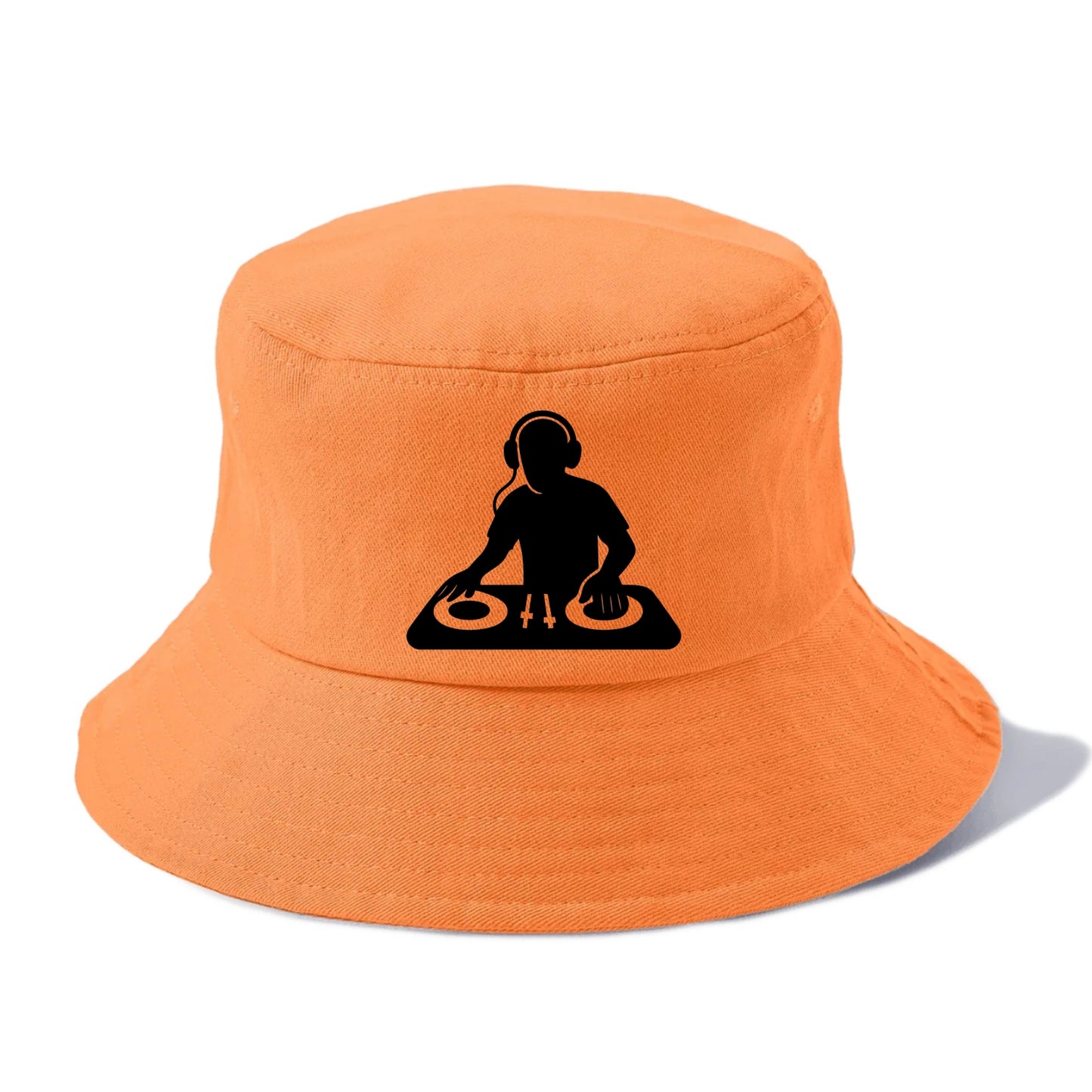 DJ with turntables and headphones - Bucket Hat - Terracotta Clay(Orange)