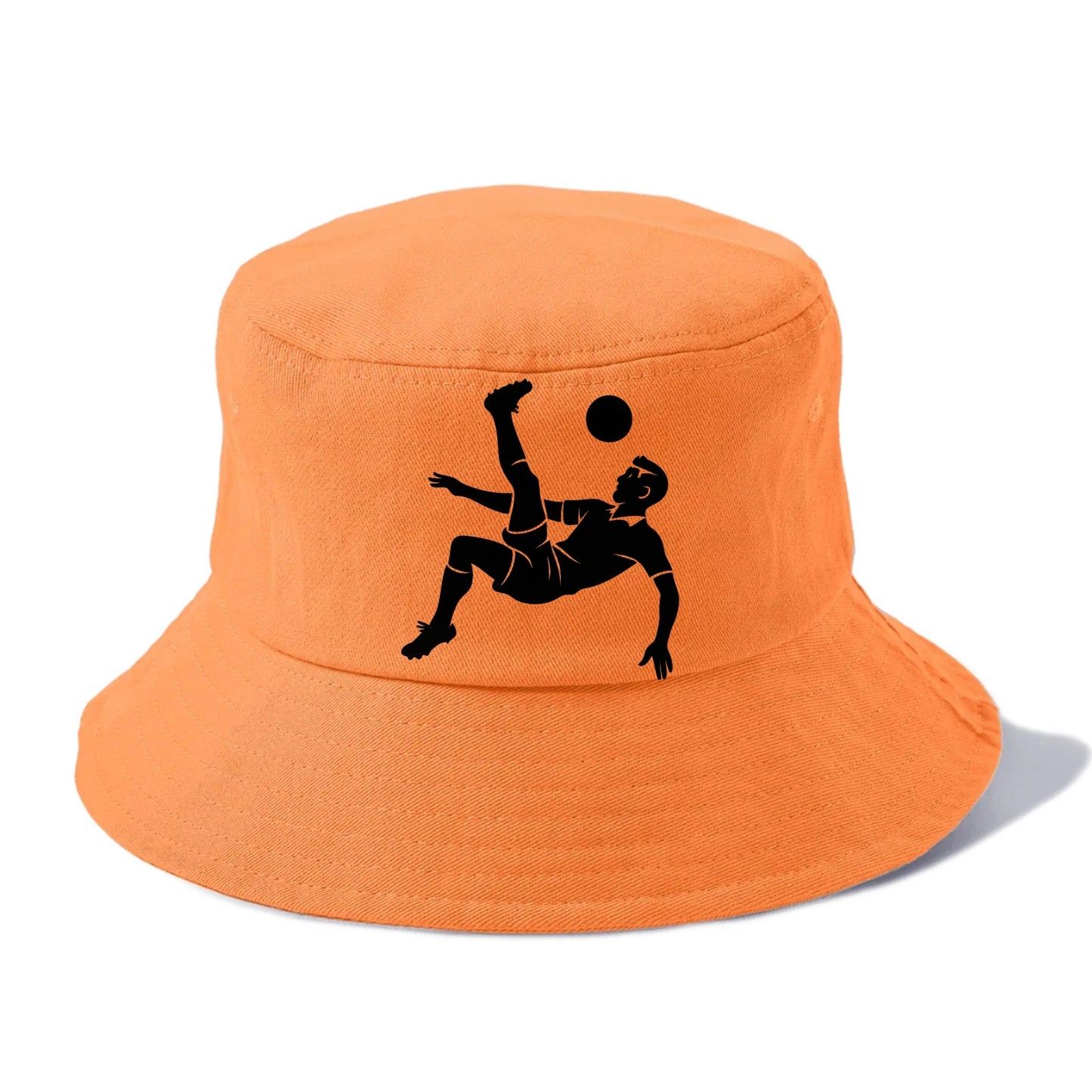 Soccer player doing a bicycle kick - Bucket Hat - Terracotta Clay(Orange)