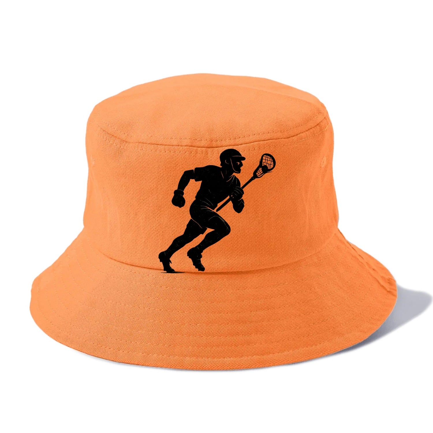 Lacrosse player cradling and running - Bucket Hat - Terracotta Clay(Orange)