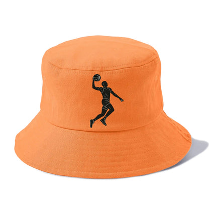 Basketball player dunking silhouette - Bucket Hat - Terracotta Clay(Orange)