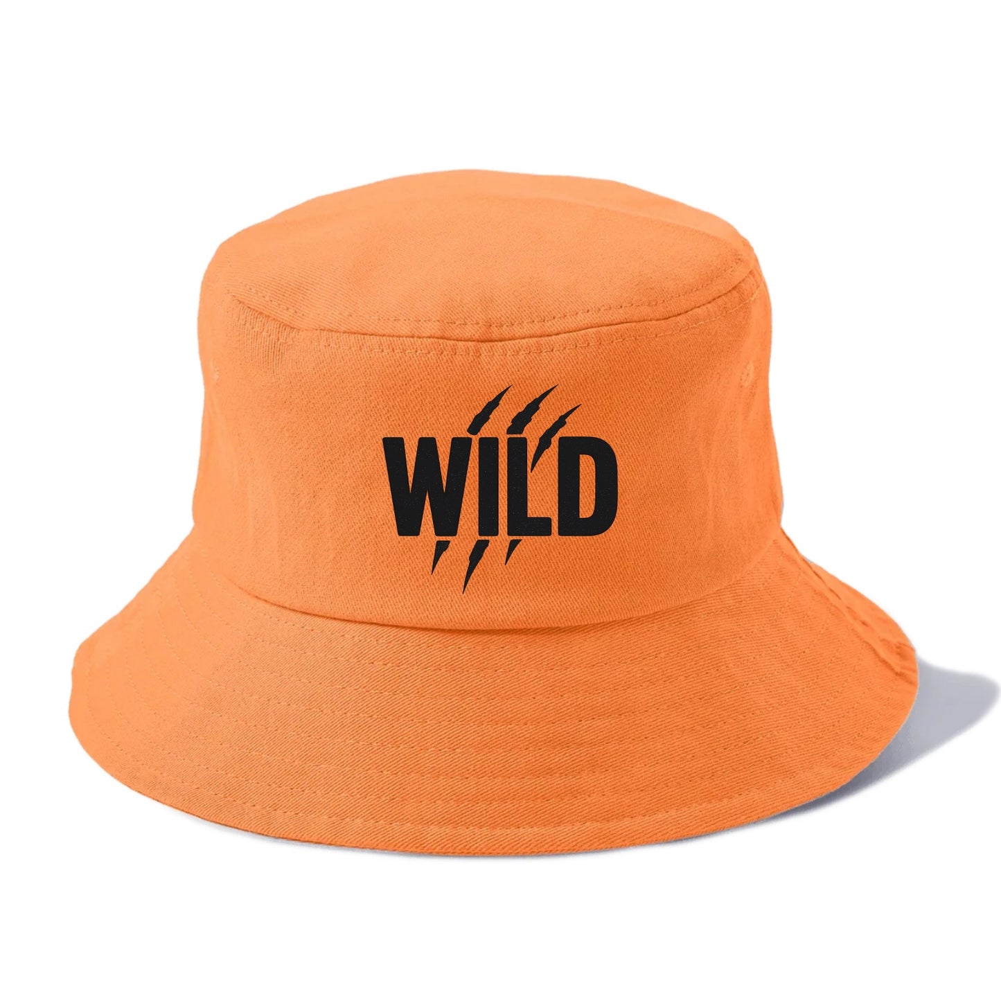 Bold typography design - "WILD" - untamed, natural, free - Bucket Hat - Terracotta Clay(Orange)