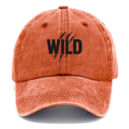 Bold typography design - "WILD" - untamed, natural, free - Classic Cap - Terracotta Clay(Orange)