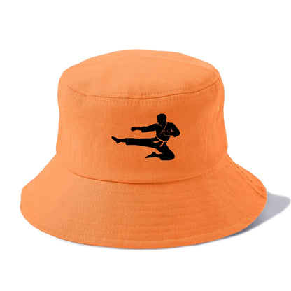 Martial artist flying kick - Bucket Hat - Terracotta Clay(Orange)