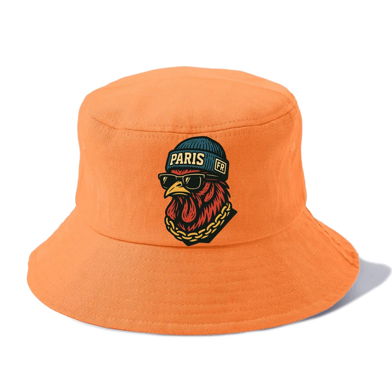 Paris Rooster - Bucket Hat - Terracotta Clay(Orange)