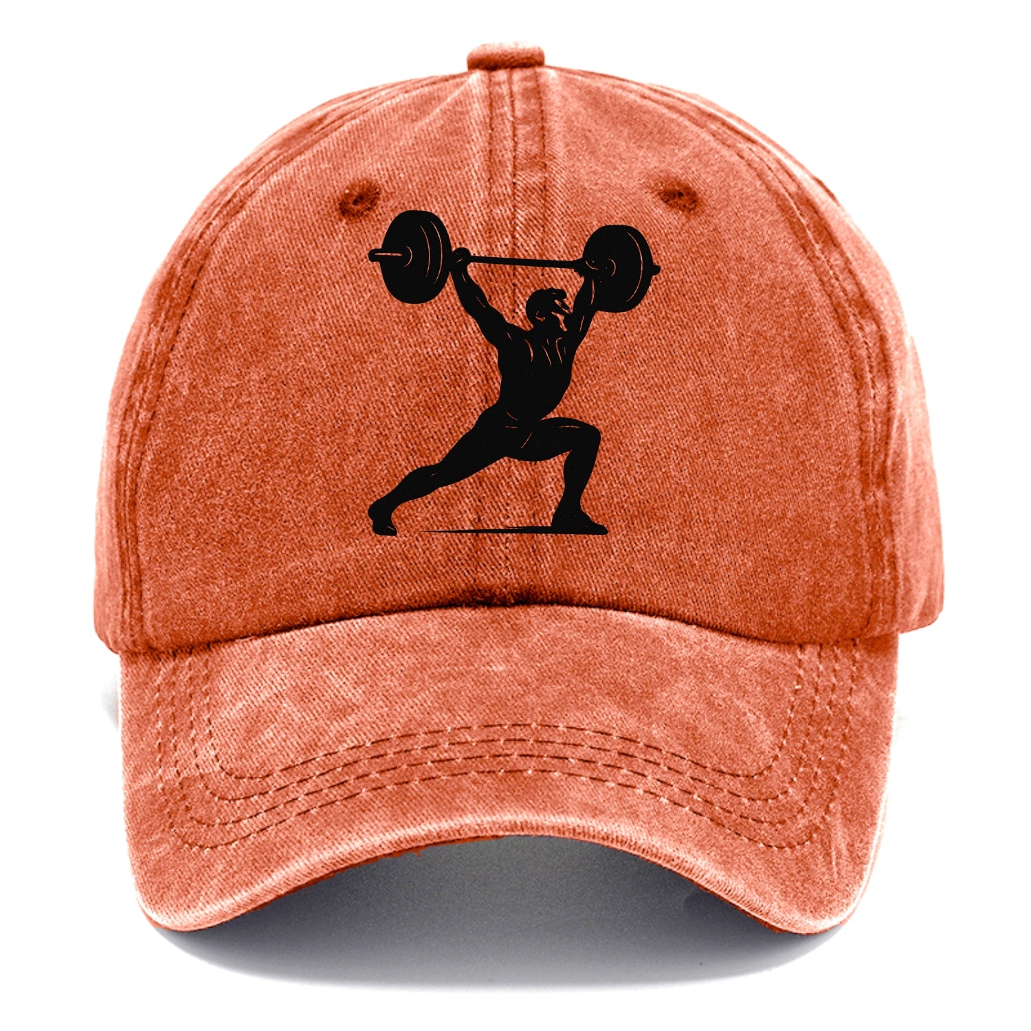 Weightlifter doing overhead snatch - Classic Cap - Terracotta Clay(Orange)