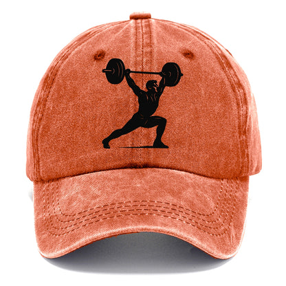 Weightlifter doing overhead snatch - Classic Cap - Terracotta Clay(Orange)