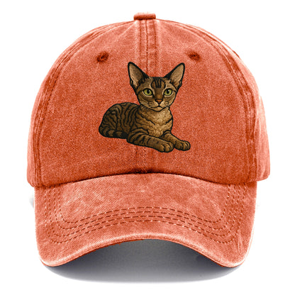 Devon Rex  relaxed lying down with head Classic Cap - Terracotta Clay(Orange)